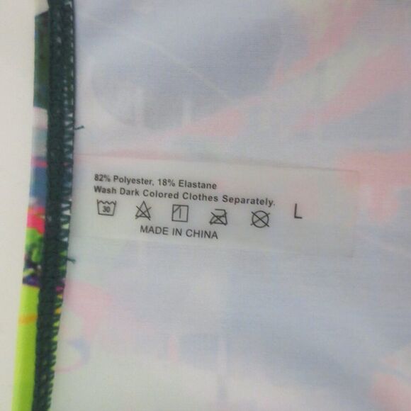 Soly Hux Multicolor Splatter Paint Abstract String Bikini Bottoms Sz L NWOT - Picture 4 of 4